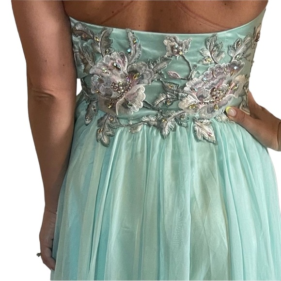 Jovani Strapless Dress Mint - Picture 4 of 8